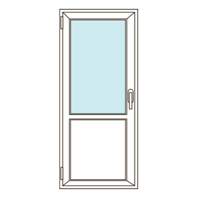 Прозрачная балконная дверь без перемычки